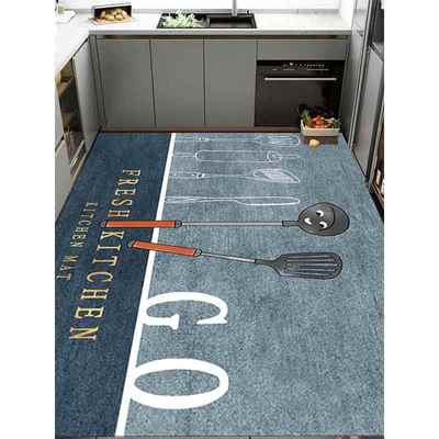 厨房专用地垫2025新款升级硅胶防滑底地毯满铺吸水吸油耐脏脚垫子