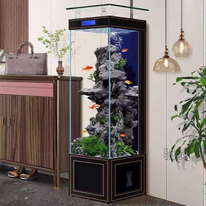 麓f懒人立式玻璃缸水族箱客厅中小型家用落地免换水2024新款鱼缸,宠物/宠物食品及用品,桌面缸,淘宝优惠券,粉丝福利购,淘宝优惠卷