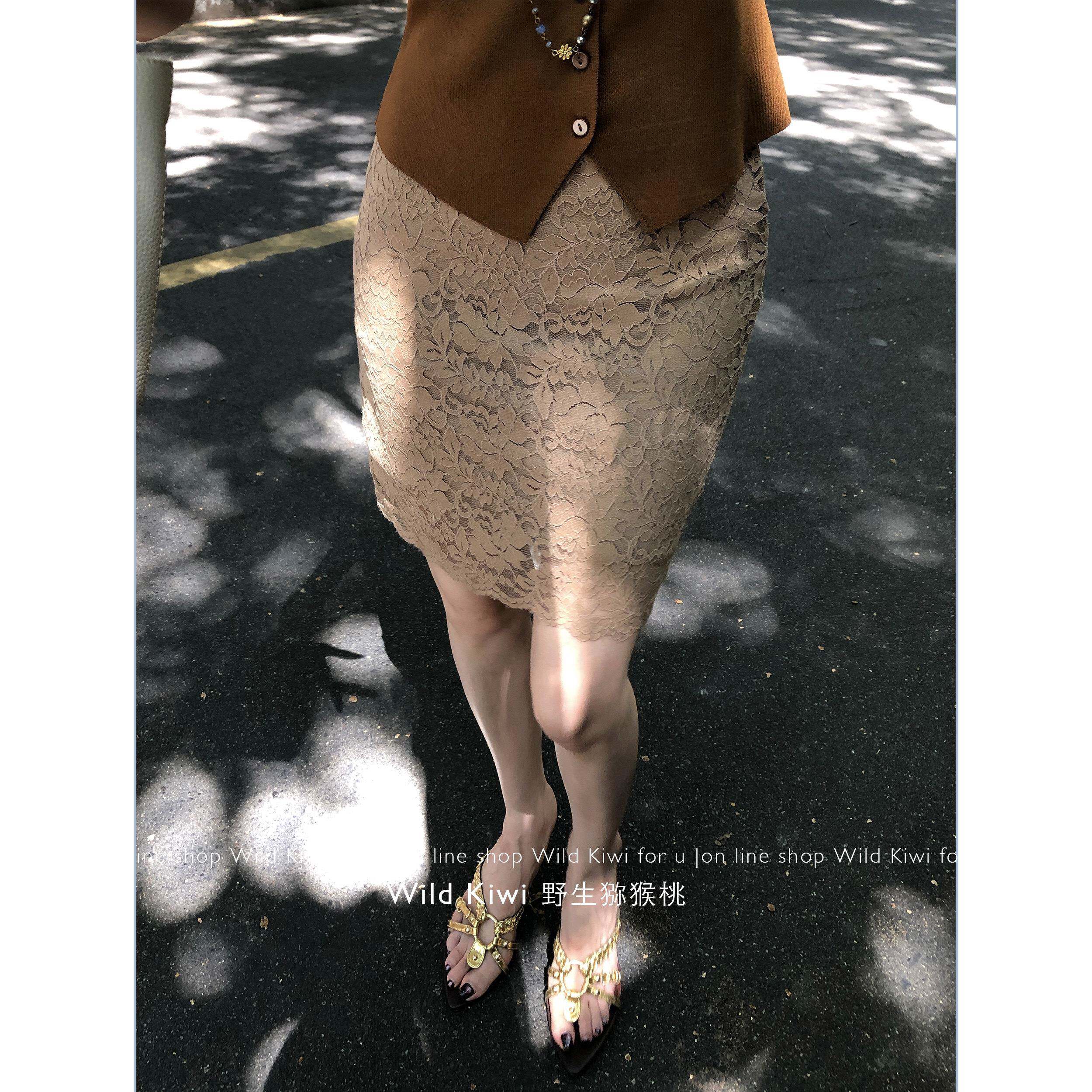 Wild Kiwi【7.18 20:00上新】蕾丝半身裙高腰修身显瘦气质包臀裙
