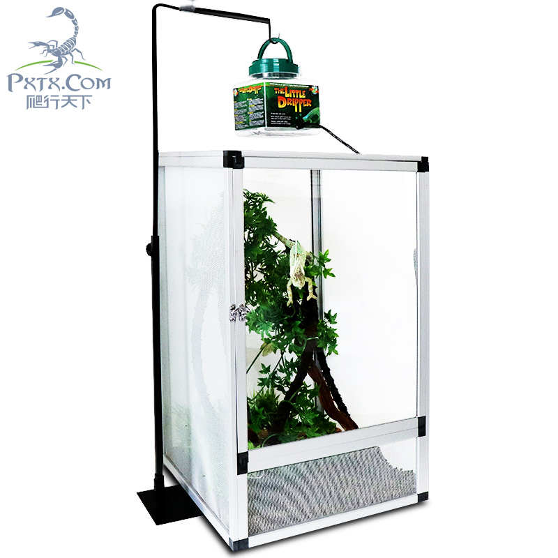 爬宠网箱高冠七彩雨林蜥蜴宠物爬虫箱奥水蜥蜴饲养箱爬宠箱通风透