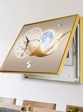 绿植电表闸箱装饰画免打孔时钟挡AL102323配电箱餐厅带钟表电开关