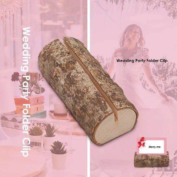 10pcs Wooden Wedding Name Place Card Holders Clip Party