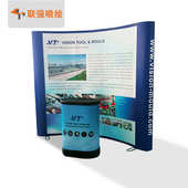 快展示架背景墙 直型铝合金拉网 拉网展架工厂制作便携式 拉网展架