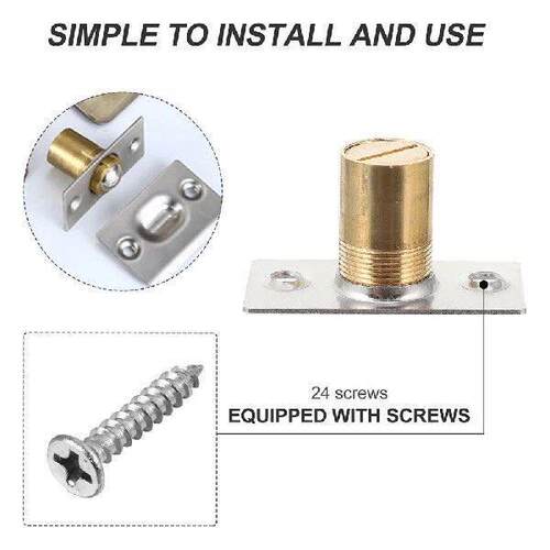 2 Pcs Closet Door Catch Stainless Steel Touch Beads Gate