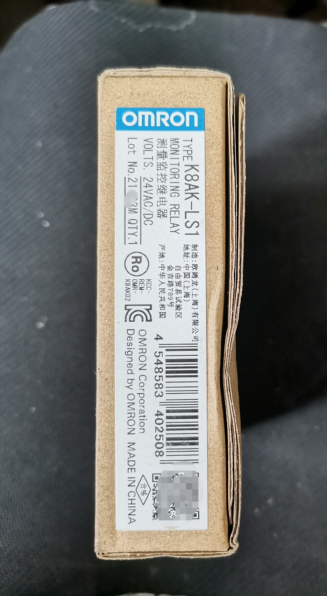 欧姆龙 K8AK-LS1。电压24V