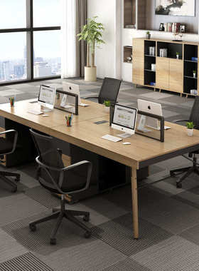 办公家具职员办公桌 现代简约屏风工位2/4四人位组合创意员工桌椅