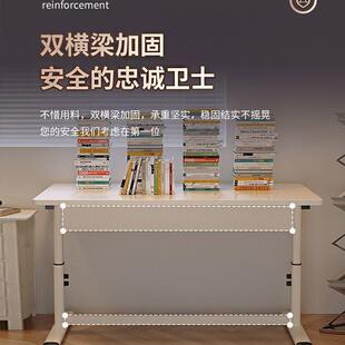 写字桌电脑 降桌手摇升降桌简易电电脑桌学Tutu家习桌书桌用台竞式