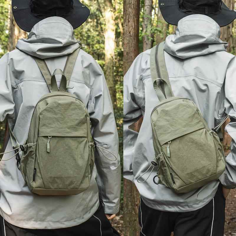 多功能两用胸包男女户外出行旅游轻便小型双肩包防水登山包斜挎包