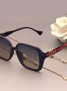 2023新款偏光太阳镜女覆古蓝色高级感网红街拍太阳眼镜小脸抗UV潮