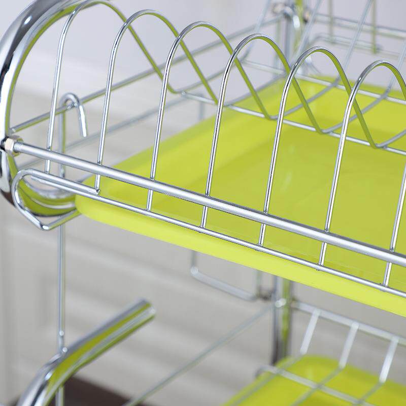 厨房沥水碗架三层置物架收纳大容量碗盘筷餐具滤水挂壁架沥水架