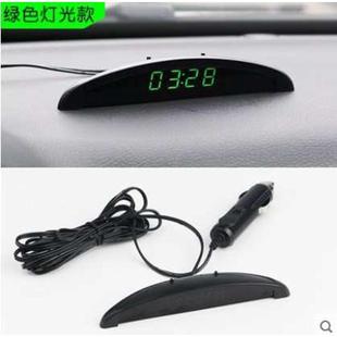 电子级钟表新款汽车电子时钟器夜光车载电压计车内车原温度