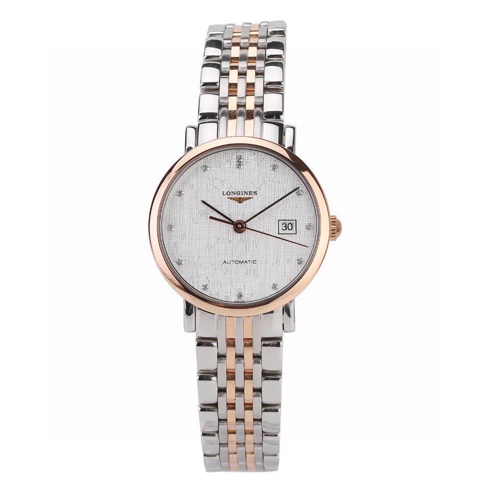 9.8成新浪琴博雅手表18K金精钢自动机械女款L4.310.5.77.7表径29