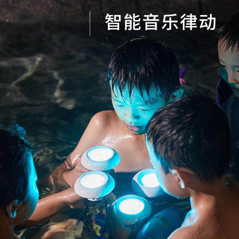 太阳能鱼缸灯户外地埋七彩景观室外射灯鱼池灯水池灯水下灯水底灯
