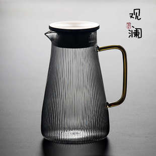 果汁扎壶冷水壶 耐热玻璃水壶大容量家用茶壶耐高温凉白开水杯套装