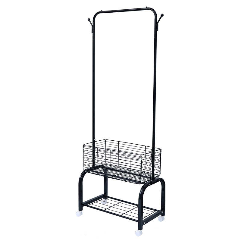 晾衣架落地折叠家用晒衣架阳台卧室挂衣架子室内简易单杆式衣帽架