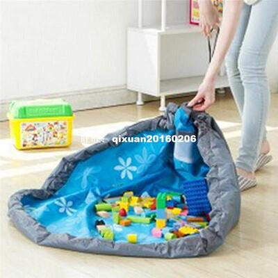 Portable Kids Toy Storage Bag And Play Mat Lego Toys Organiz