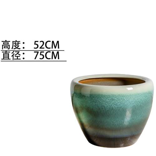 高档景德镇陶瓷缸客厅庭院大缸家用鱼阳台锦大号乌龟画缸书画 缸