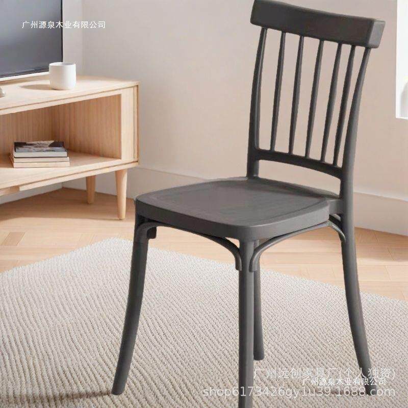 塑料椅子家用餐椅2026新款靠背椅商用餐桌椅加厚凳子复古温莎椅子