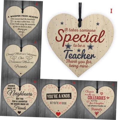 1Pc Wooden LOVE Christmas Chip Hanging Gift
