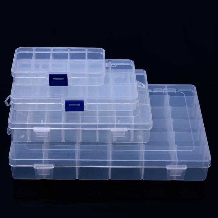 透明饰品收纳盒子塑料透明饰品串珠储物方形圆形化妆中式小清新盒