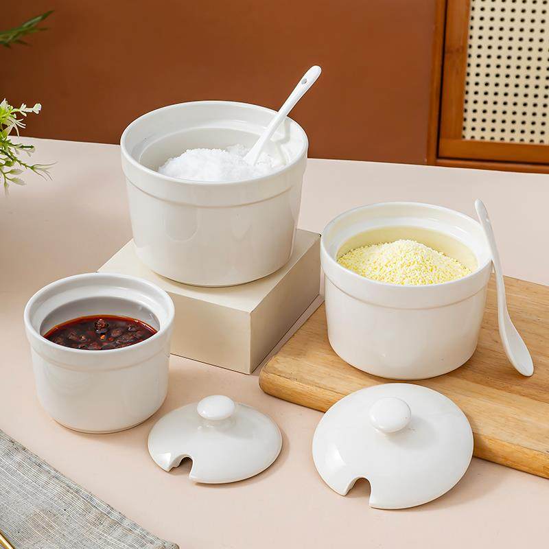 陶瓷调味罐调味罐饭店辣椒罐家用盐罐厨房猪油罐带盖子餐桌辣罐油,厨房/烹饪用具,调味瓶罐/调料研磨器,淘宝优惠券,粉丝福利购,淘宝优惠卷