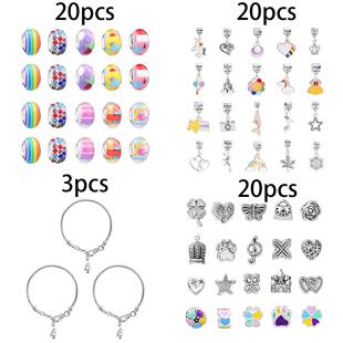 Kits Spacer Charms Bracelet Pendant Making Metal DIY Beads