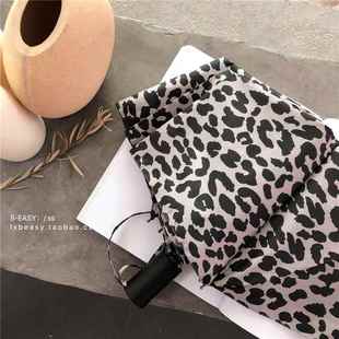 高档韩国Hyua伞风格 覆古豹纹神自动七折抗紫外n线抗风性感小野猫