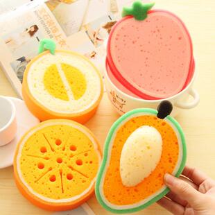 Fruit-shaped sponge cleaning cloth, powerful stain remover,