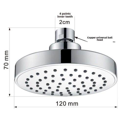 节水淋浴喷头喷头配件通用高压淋浴喷头家用加压浴室顶部喷头单头