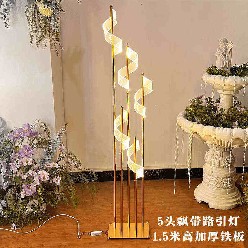 2024新款婚庆婚礼道具金色飘带S型曲线路引灯舞台婚礼堂装饰摆件,节庆用品/礼品,路引,淘宝优惠券,粉丝福利购,淘宝优惠卷