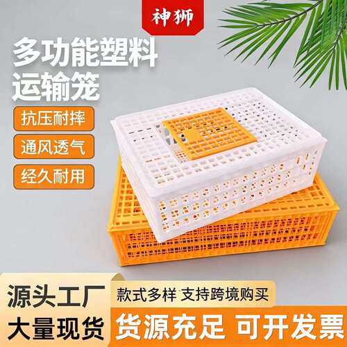 塑料鸡笼运输筐标准周转加厚加强型成鸡鸭笼鸽笼家用运输笼