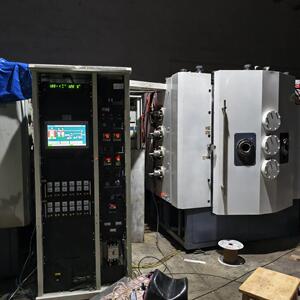 压电陶瓷镀钛铜替印银工艺多靶溅射镀厚导电膜7微米真空镀膜机