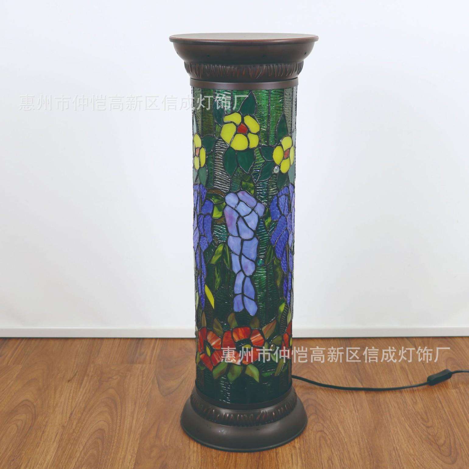 蒂凡尼彩色玻璃紫藤花庭院灯气氛卧室光影灯笼客厅别墅台灯装饰