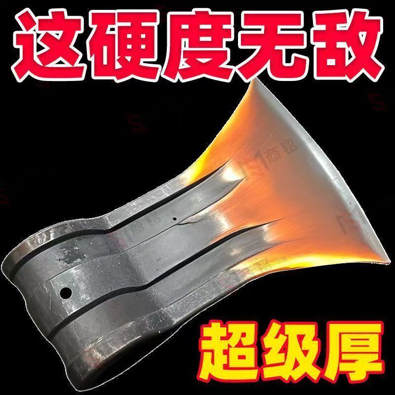 木头劈柴大斧头特厚宽头宽口特厚弹簧钢锻打砍树斧子轨道砍柴斧头