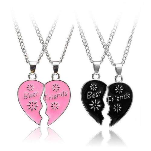 Couple Pendant Necklace 2Pcs Friendship Jewelry for ladies