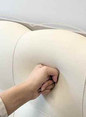 小奶泡床新头奶LCE软包靠背改造无油风款榻榻米床头靠垫皮革靠枕