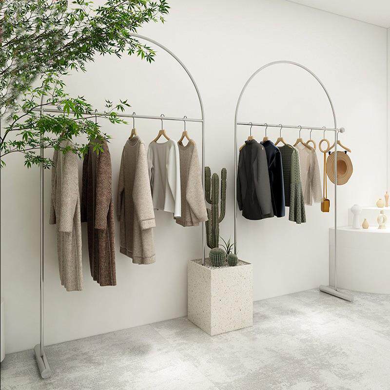 服装店展示架中岛流水台装饰架子陈列展示货架女装店挂衣杆新款