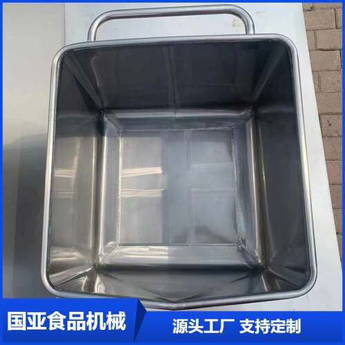 304材质不锈钢200L小料车肉制品厂料车料斗车