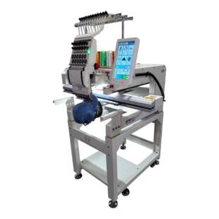 厂家供应单头电脑绣花机全自动多功能大型商用平绣机刺绣打样