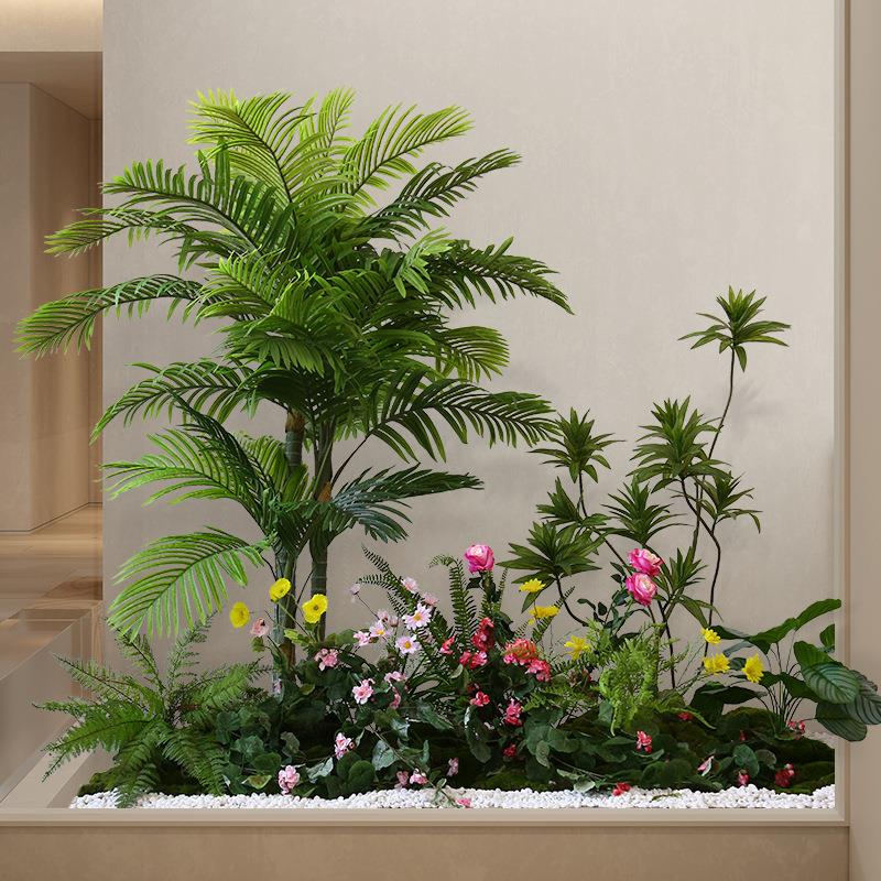 室内景观大型仿真绿植造景办公室楼梯下旅人蕉仿生假植物装饰摆件