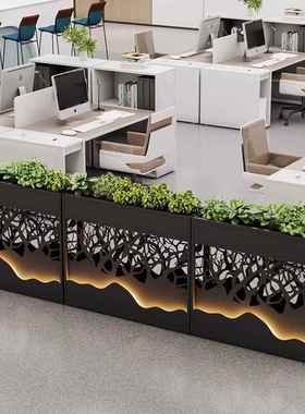 户外花箱合太阳发光33094灯箱市外政摆隔断能花坛护栏铁艺不锈钢