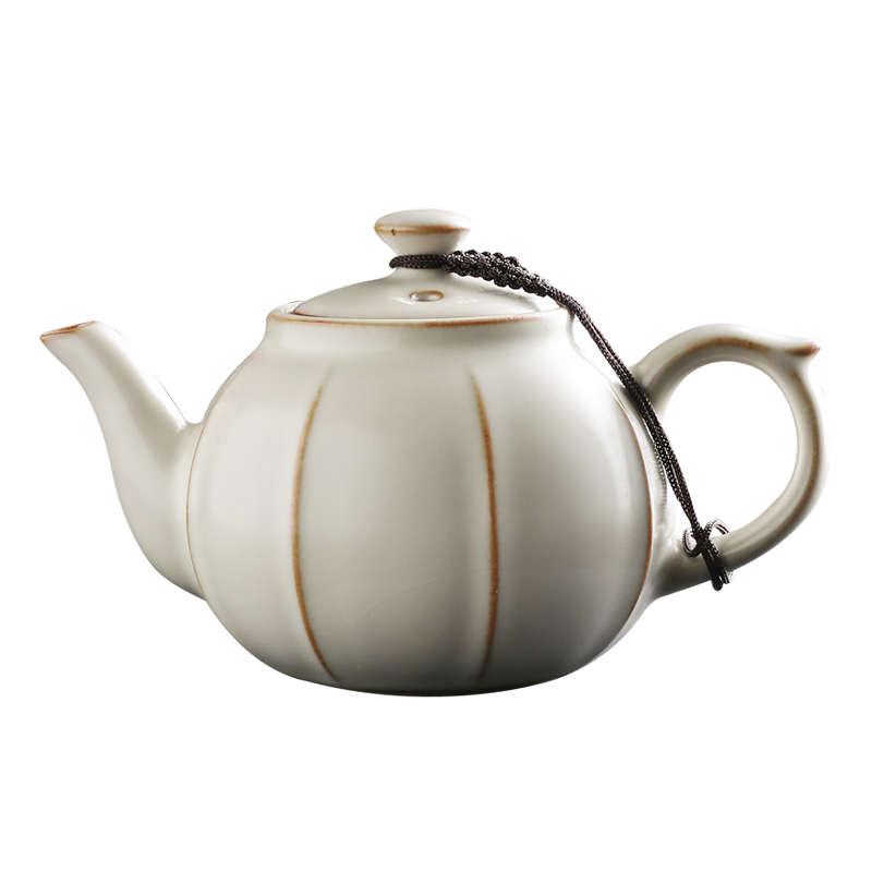 红茶家用汝窑瓷西施小号功夫茶壶片茶具泡茶器陶瓷开单个汝茶壶壶