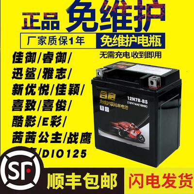 YTX7L-佳颖佳御睿御迅鲨雅志电瓶新优悦佳颖喜致喜俊酷影蓄电池