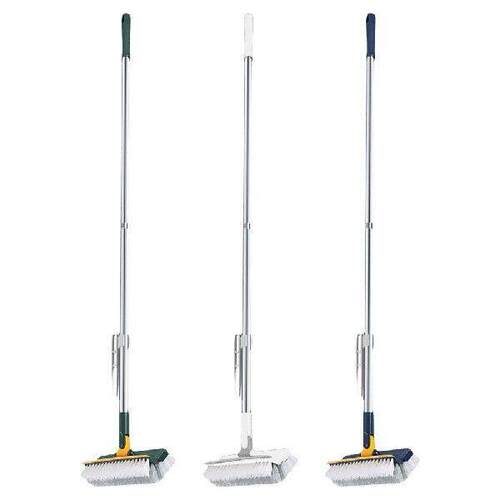 3 in 1 Floor Brush Scrubber 180°Rotating Long Handle Stiff