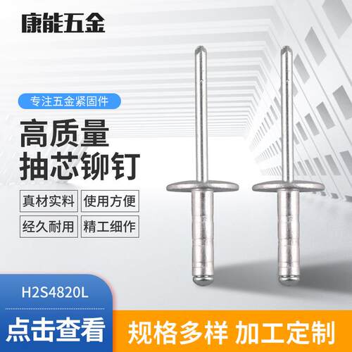 厂家铆钉 H2S4820L抽芯铆钉 H2S4.8*20*16国标铝铁金属铆钉