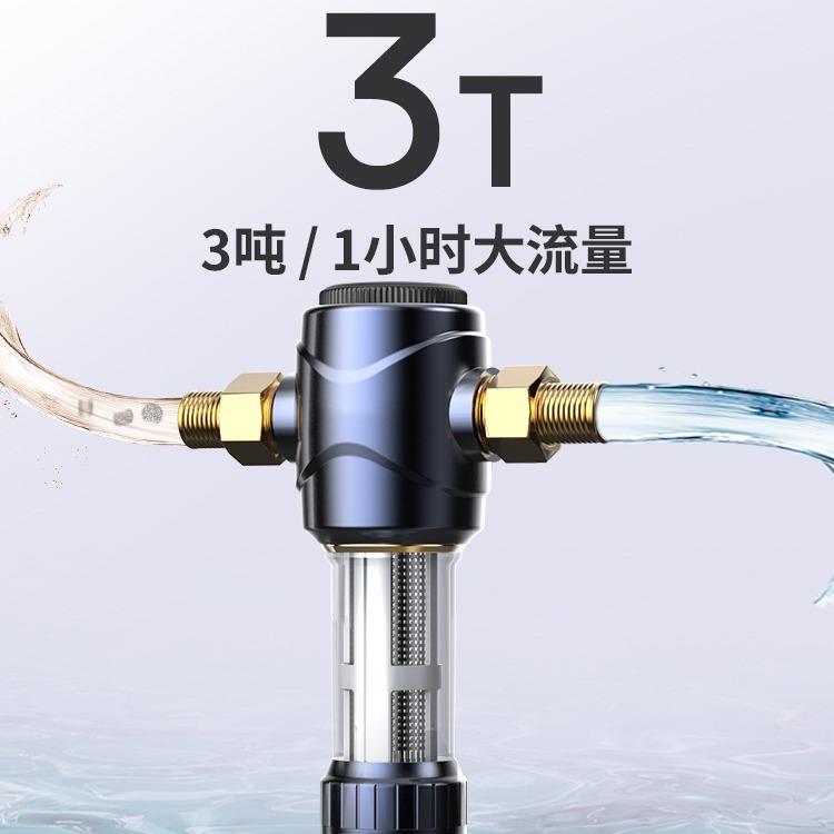 新款直销高端铜前置过滤器实时水压监测反冲洗全屋净水前置过滤器