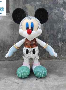 彩绘米奇摆件家居饰品售楼处装饰摆设样板房客厅电视柜软装工艺品