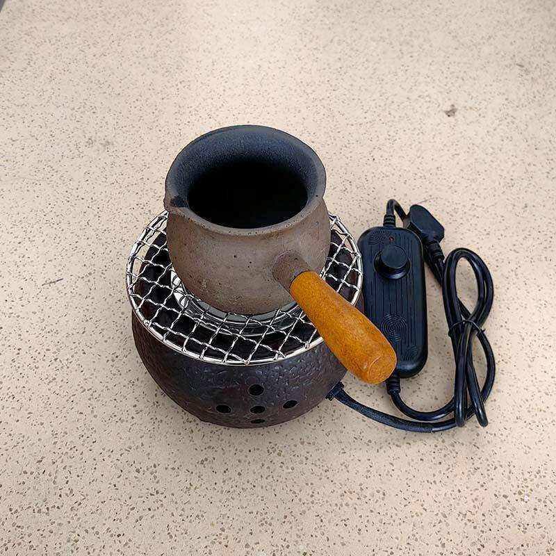 复古陶瓷家用甘肃罐罐茶电热炉子茶壶罐子冲茶加热烧茶器围炉煮茶