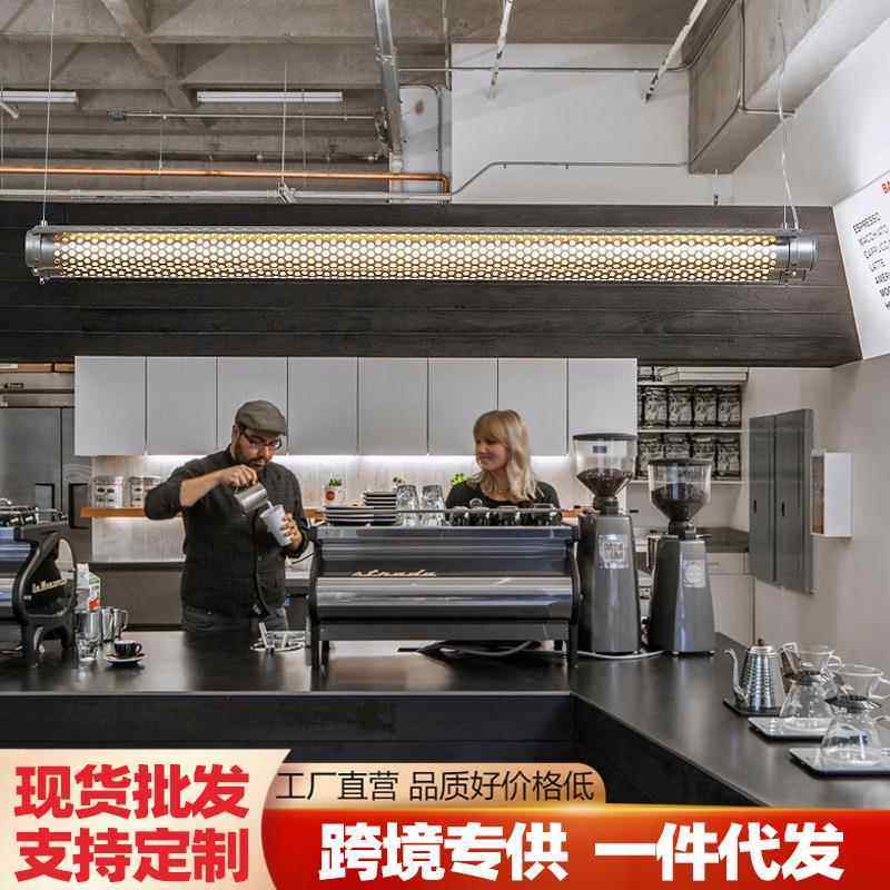 LOFT复古长条餐厅灯设计师咖啡厅吧台灯创意个性工业风办公室吊灯