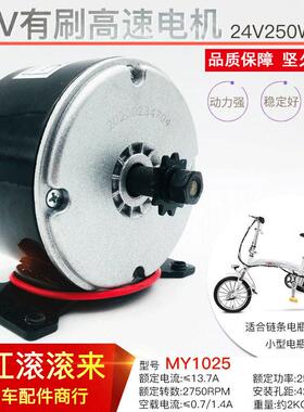 羚鹰小海豚同步齿轮电机24V250W300W350W高速电机电动车高速电机